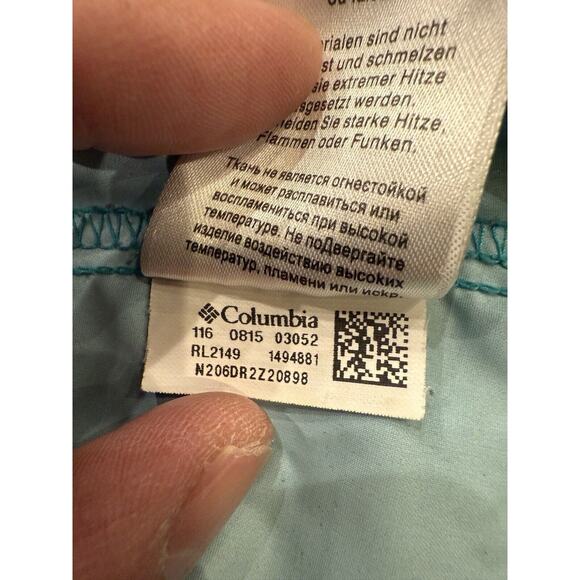 Columbia Jacket Womens Teal Switchback II Raincoat Full Zip Hidden Hood M RL2149 - Picture 8 of 11